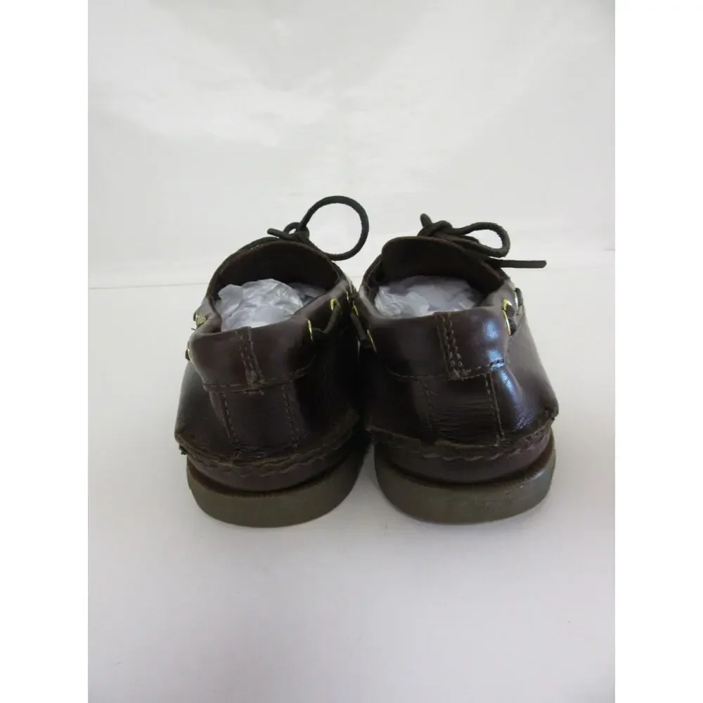 SPERRY Men's Brown Leather Slip On 9 Casual Boat Shoes